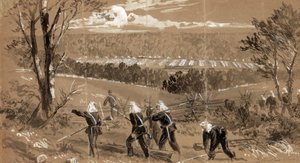 Schenks Ohio regimenten, 1861 door Alfred Rudolph Waud